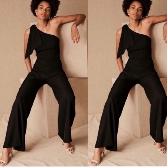 BHLDN Pants - BHLDN Windham wedding jumpsuit one-shoulder